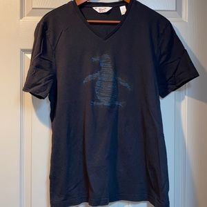 Penguin V Neck T Shirt Size L